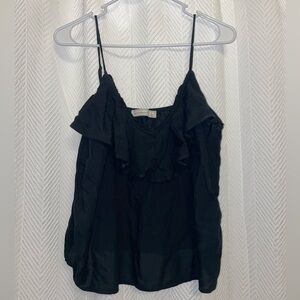 Abercrombie Black Ruffled Camisole